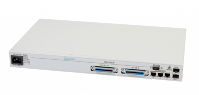 ELTEX VoIP-шлюз TAU-36.IP: 36хFXS, 3хRJ45-10/100/1000, 2 слота для SFP, SIP/H.323, 1U, DC 48V
