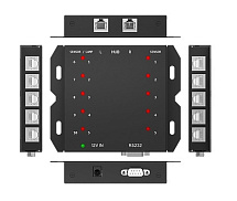 Qbic AC-210.Ex, хаб RS-232 для подключения 10 сенсоров/индикаторов занятости помещения (под заказ)